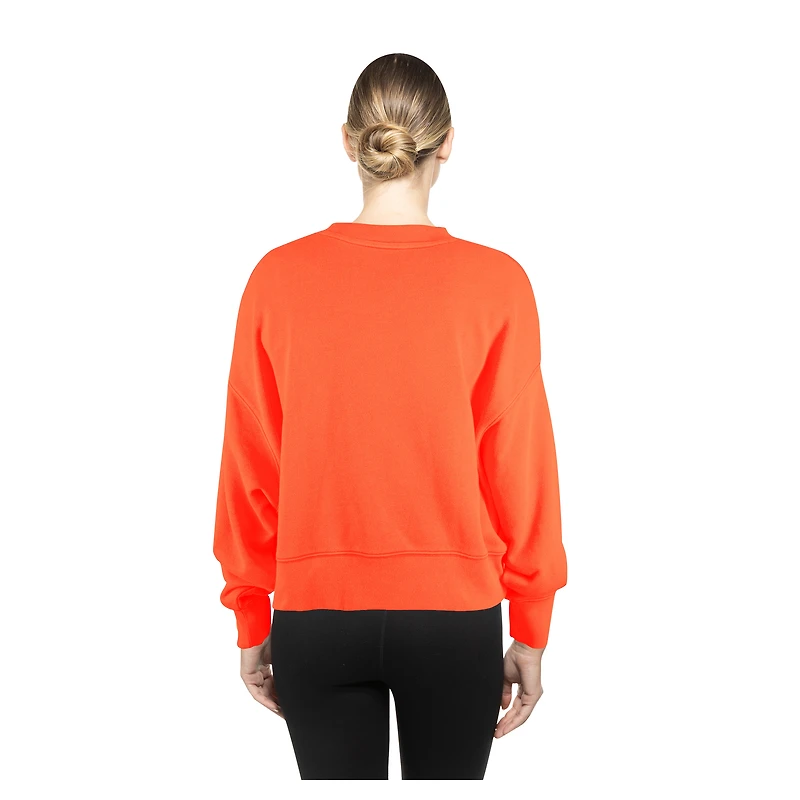 Sweat-shirt court à manches dolmen Boxy Mineral Wash orange San Francisco Giants pour femme New Era