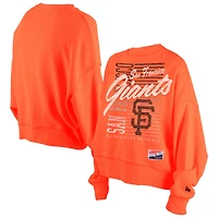 Sweat-shirt court à manches dolmen Boxy Mineral Wash orange San Francisco Giants pour femme New Era