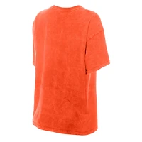 Women's New Era  Orange San Francisco Giants Mineral Wash Oversized T-Shirt