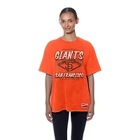 Women's New Era  Orange San Francisco Giants Mineral Wash Oversized T-Shirt