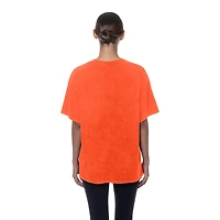 Women's New Era  Orange San Francisco Giants Mineral Wash Oversized T-Shirt