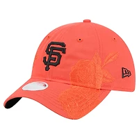 Women's New Era Orange San Francisco Giants Roses 9TWENTY Adjustable Hat
