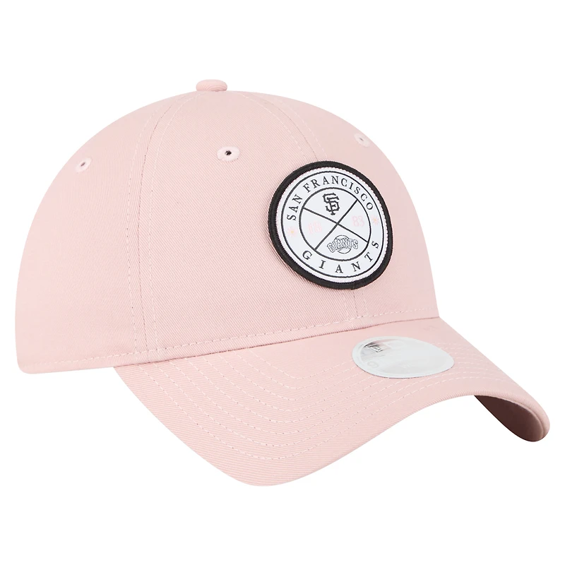 Casquette ajustable Bloom 9TWENTY rose New Era pour femme des Giants de San Francisco