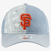 Casquette ajustable New Era San Francisco Giants 9TWENTY en patchwork de denim pour femme