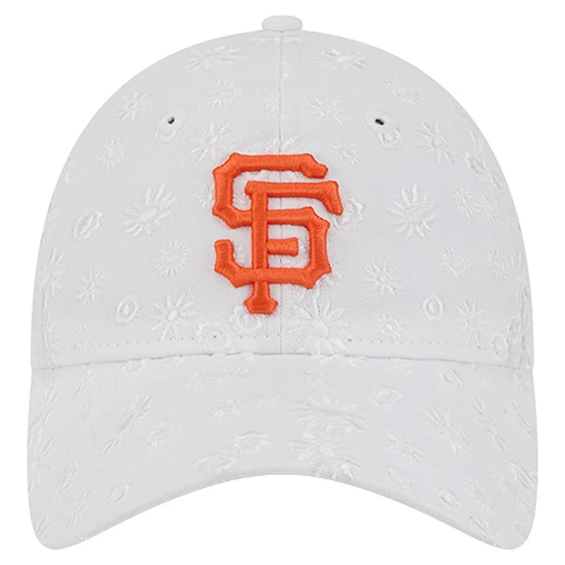 Women's New Era White San Francisco Giants Floral Mesh 9TWENTY Adjustable Hat