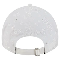 Casquette ajustable 9TWENTY en maille florale blanche New Era pour femme des Giants de San Francisco