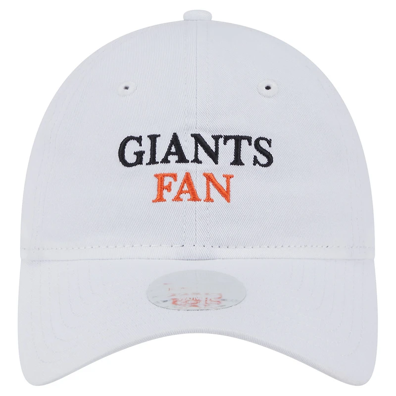Women's New Era White San Francisco Giants Team Fan 9TWENTY Adjustable Hat