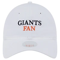 Women's New Era White San Francisco Giants Team Fan 9TWENTY Adjustable Hat