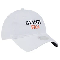 Women's New Era White San Francisco Giants Team Fan 9TWENTY Adjustable Hat