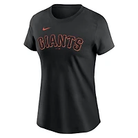 Women's Nike Alyssa Nakken Black San Francisco Giants Name & Number T-Shirt