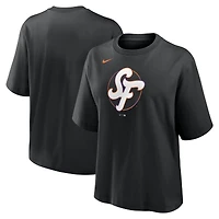 T-shirt Nike noir pour femme avec logo City Connect des Giants de San Francisco 2025