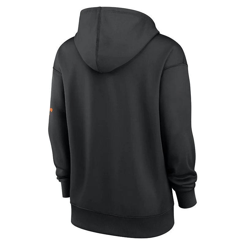 Women's Nike Black San Francisco Giants Authentic Collection City Connect Therma Hoodie
