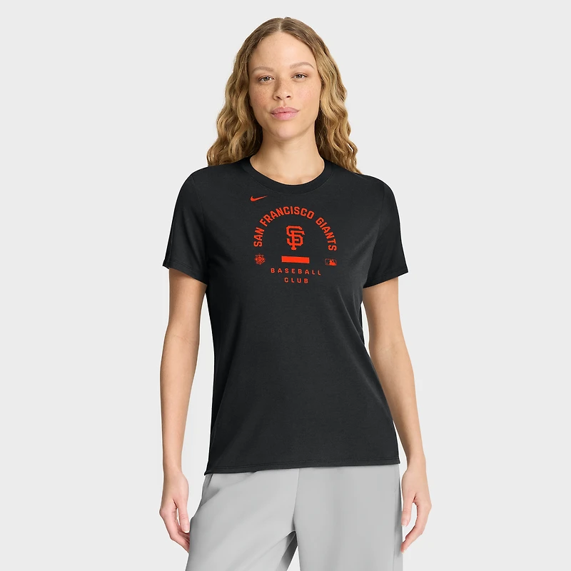 T-shirt Nike Authentic Collection Early Work Tri-Blend Dri-FIT noir pour femme