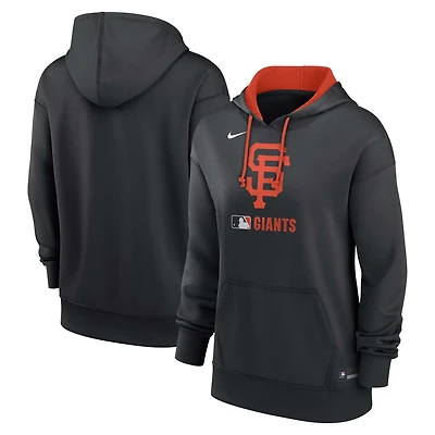 Women's Nike Black San Francisco Giants Authentic Collection Performance Pullover Hoodie