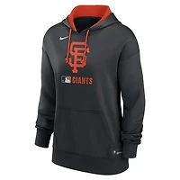 Women's Nike Black San Francisco Giants Authentic Collection Therma Hoodie