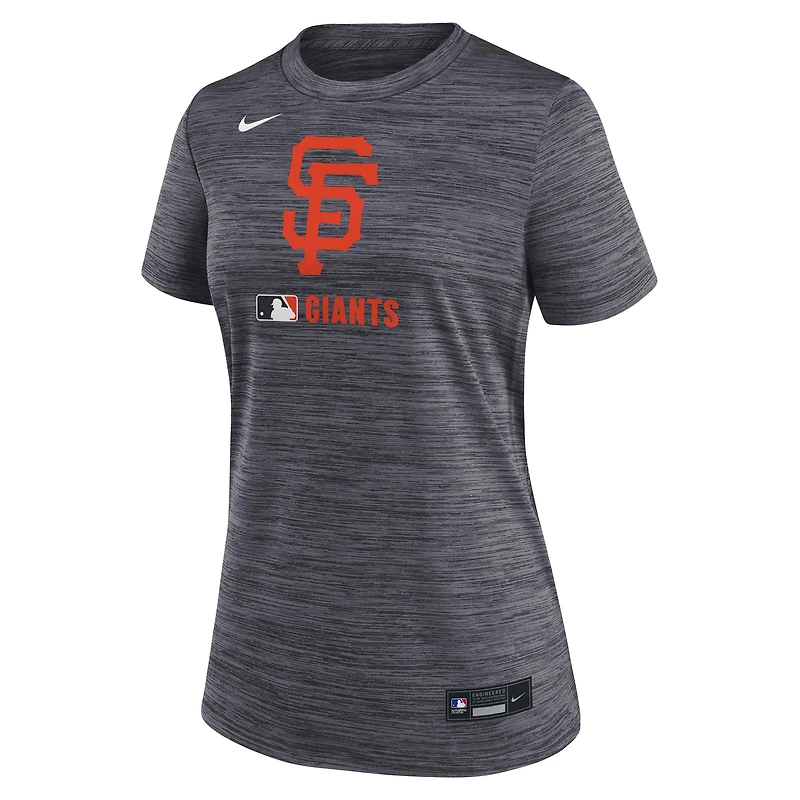 Women's Nike Black San Francisco Giants Authentic Collection Velocity Dri-FIT T-Shirt