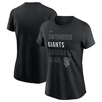 T-shirt Nike noir San Francisco Giants Baseball Club pour femme