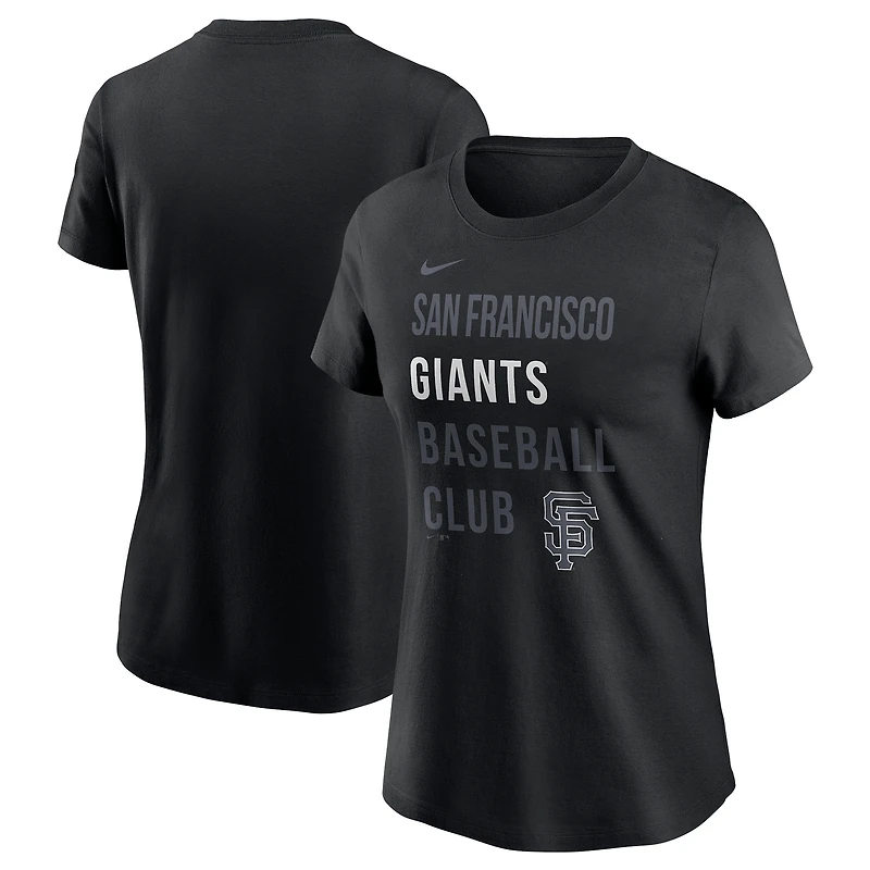 T-shirt Nike noir San Francisco Giants Baseball Club pour femme