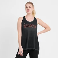 Women's Nike Black San Francisco Giants Open-Back Crisscross Dri-FIT Tank Top