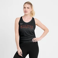 Women's Nike Black San Francisco Giants Open-Back Crisscross Dri-FIT Tank Top
