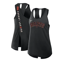 Women's Nike Black San Francisco Giants Open-Back Crisscross Dri-FIT Tank Top