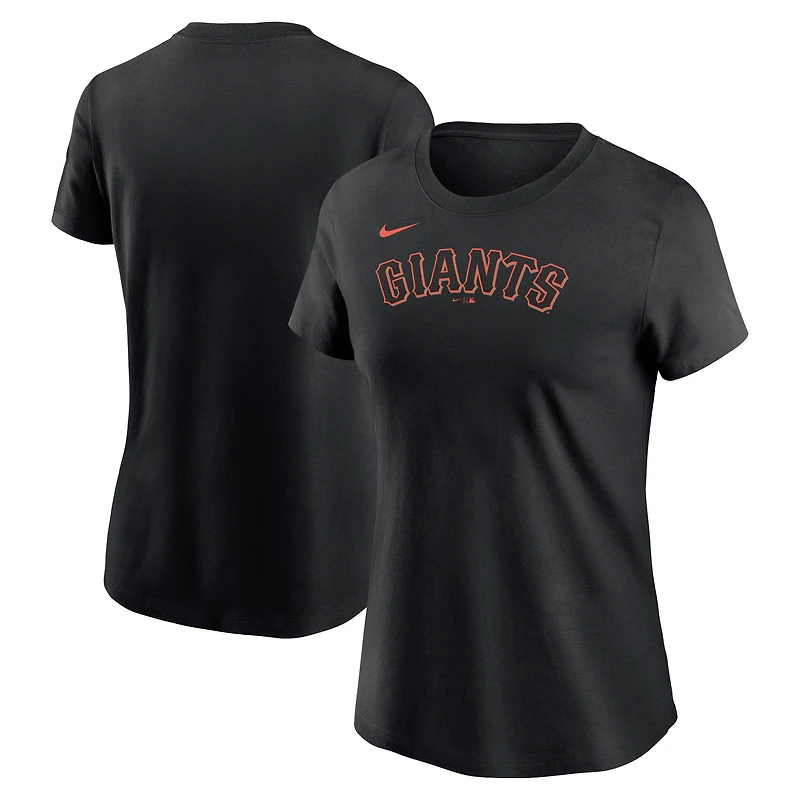 Women's Nike Black San Francisco Giants Wordmark T-Shirt