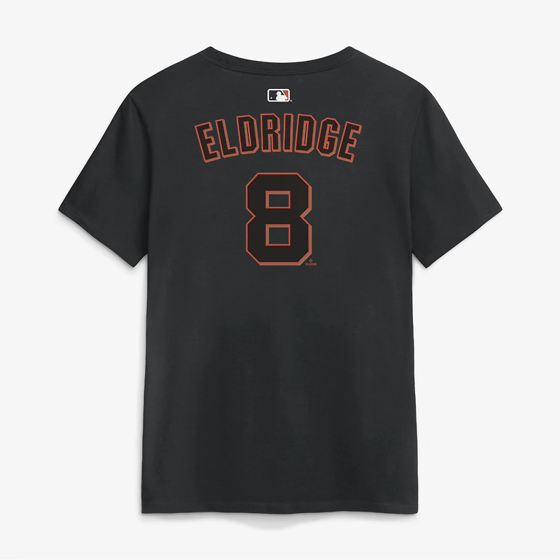 Women's Nike Bryce Eldridge Black San Francisco Giants Home Name & Number T-Shirt