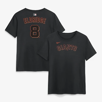Women's Nike Bryce Eldridge Black San Francisco Giants Home Name & Number T-Shirt
