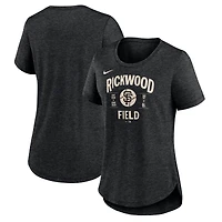 Women's Nike Heather Black San Francisco Giants 2024 Rickwood Classic Tribute Tri-Blend T-Shirt