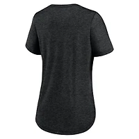 T-shirt Nike pour femme, noir chiné, San Francisco Giants Rewind Arch Mix Tri-Blend