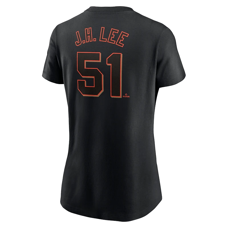 Women's Nike Jung Hoo Lee Black San Francisco Giants  Fuse Name & Number T-Shirt