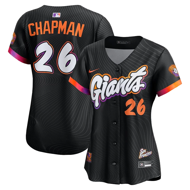 Maillot Nike Matt Chapman anthracite pour femme des Giants de San Francisco City Connect 2025 Limited