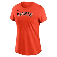 Women's Nike Rafael Devers Orange San Francisco Giants  Name & Number T-Shirt