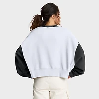 Women's Nike White/Black San Francisco Giants Oversized High Hip Fleece Sweatshirt