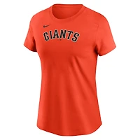 T-shirt Nike Willy Adames orange pour femme avec nom et numéro Fuse des Giants de San Francisco