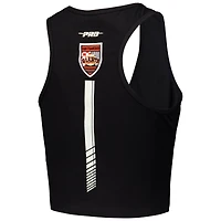 Women's Pro Standard Black San Francisco Giants Fast Lane Fitted Tri-Blend Cropped Tank Top