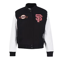 Women's Pro Standard  Black San Francisco Giants Game Day Classics Wool Varsity Jacket