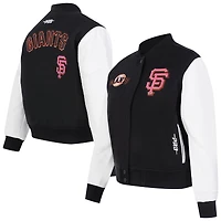 Women's Pro Standard  Black San Francisco Giants Game Day Classics Wool Varsity Jacket