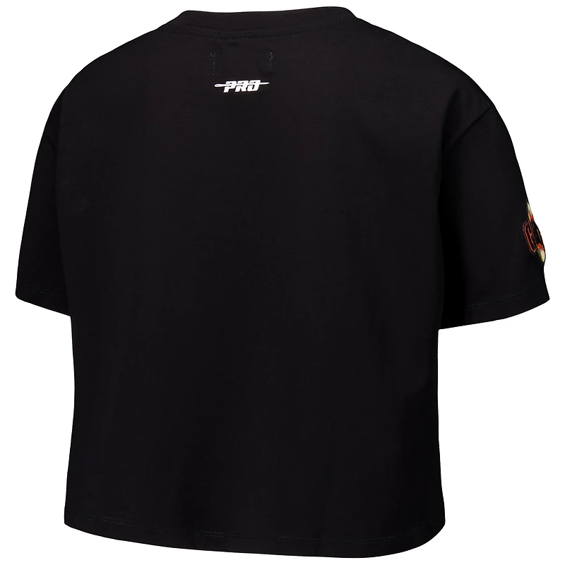 Women's Pro Standard Black San Francisco Giants Made To Play Boxy Cropped T-Shirt