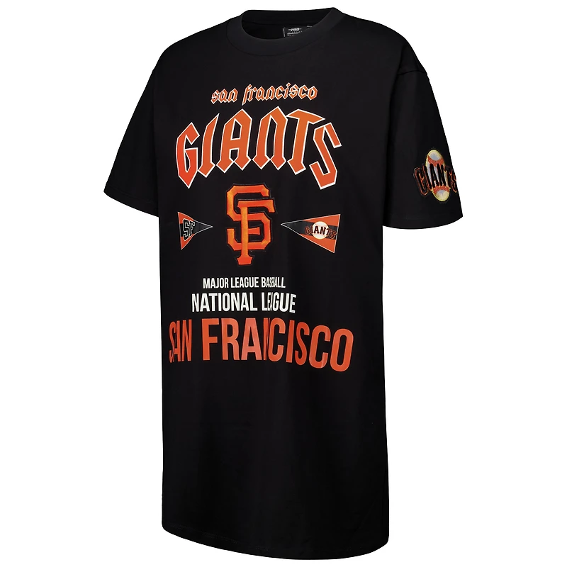 Women's Pro Standard Black San Francisco Giants Oversized City Tour T-Shirt Dress