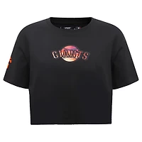 T-shirt court Pro Standard pour femmes, noir, San Francisco Giants, Painted Sky Boxy
