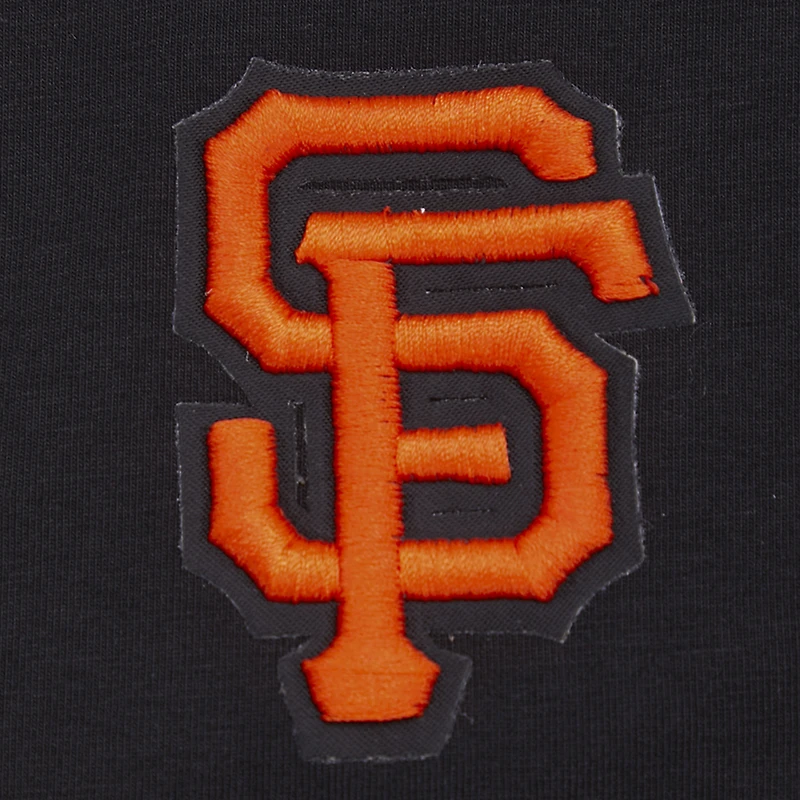 Women's Pro Standard Black San Francisco Giants Painted Sky Boxy Cropped T-Shirt