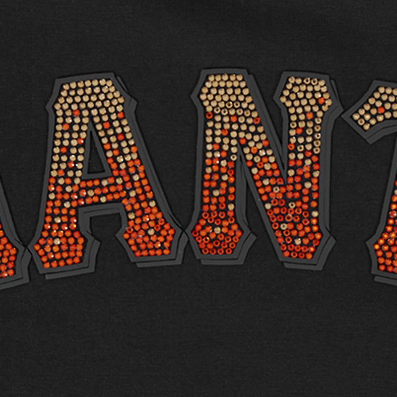 Women's Pro Standard  Black San Francisco Giants Rhinestone Slim Fit T-Shirt