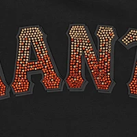 Women's Pro Standard  Black San Francisco Giants Rhinestone Slim Fit T-Shirt
