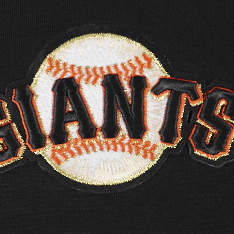 Women's Pro Standard  Black San Francisco Giants Rhinestone Slim Fit T-Shirt