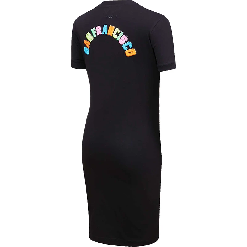 Robe moulante fluo délavée San Francisco Giants Pro Standard pour femme, noire