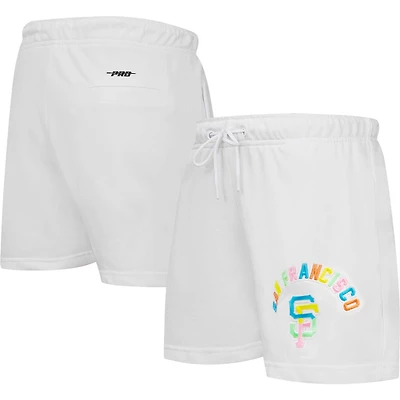 Short de bain blanc délavé fluo Pro Standard pour femme, modèle Giants San Francisco