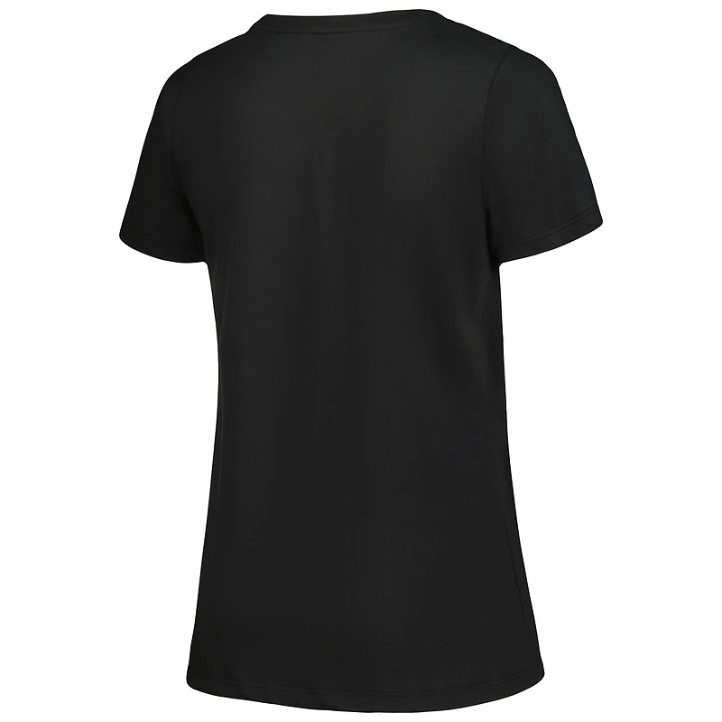 T-shirt taille plus Profile des Giants de San Francisco noir/gris chiné pour femme