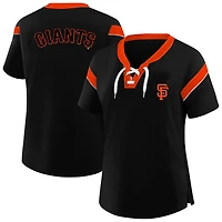 Profil femme - T-shirt à lacets noir San Francisco Giants grande taille