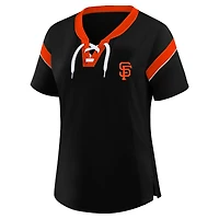 Women's Profile Black San Francisco Giants Plus Lace-Up T-Shirt